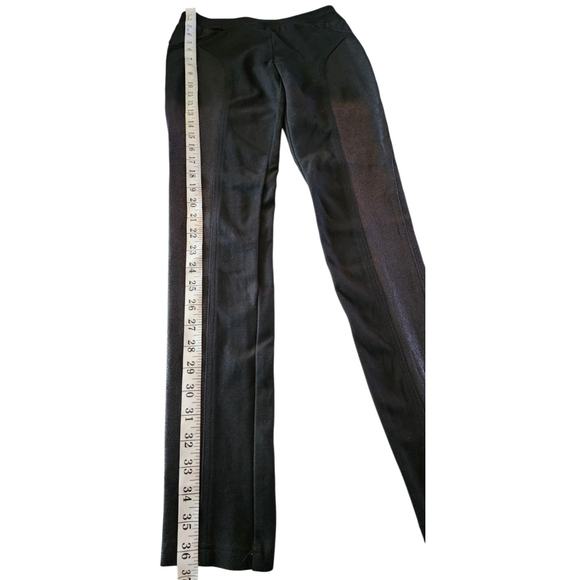 INC International Concepts Black Stretch Knit Pants Insets Women's 0 - Picture 7 of 8